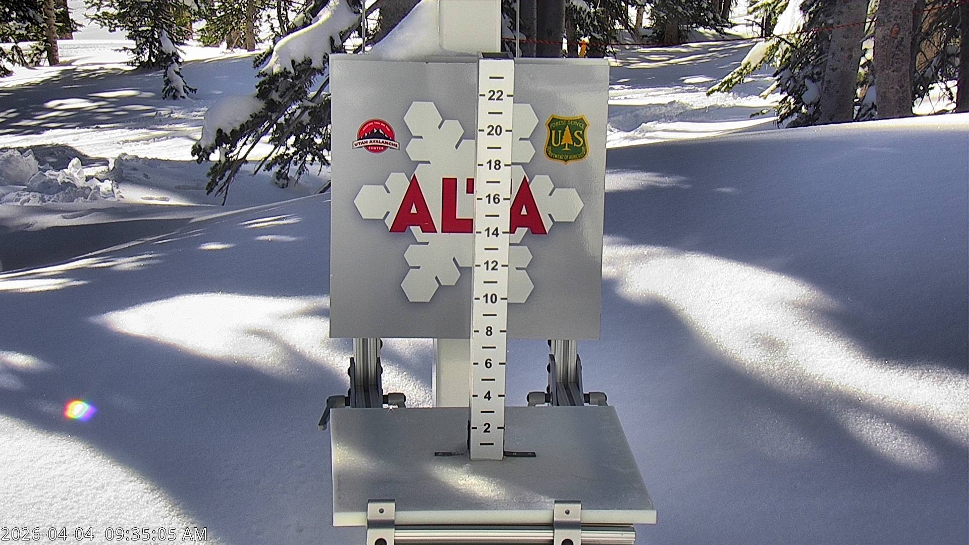 Alta Ski Area snow stake cam