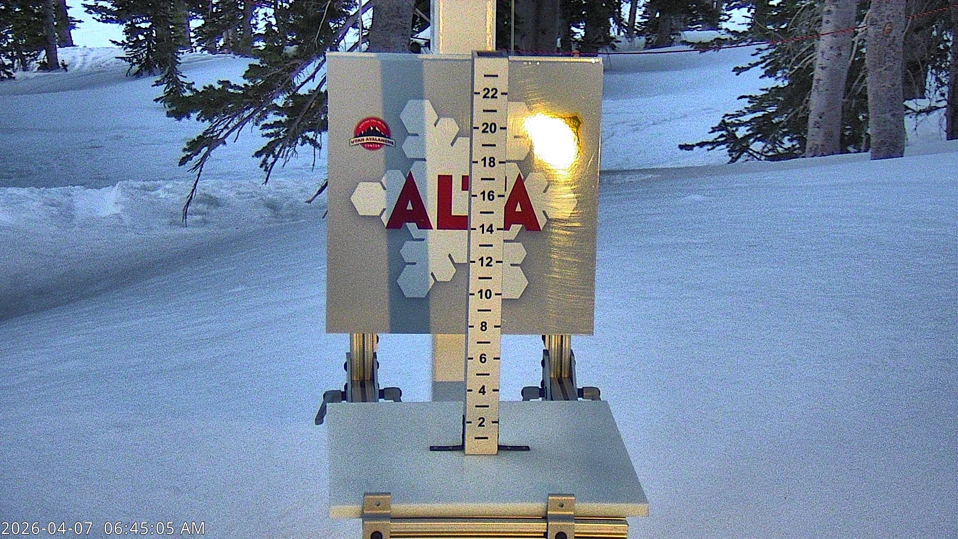Alta Ski Area snow stake cam