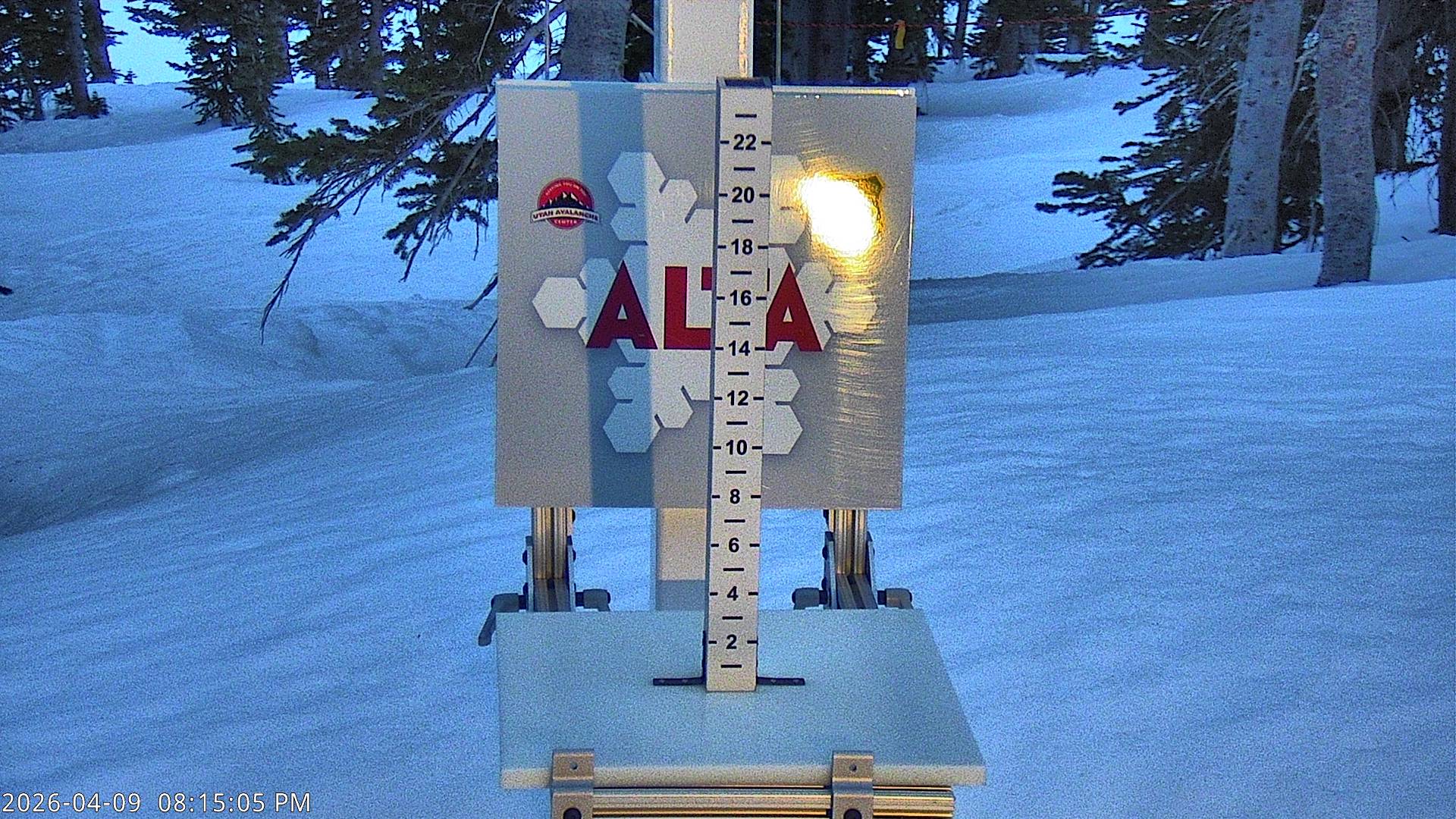 Alta Ski Area snow stake cam