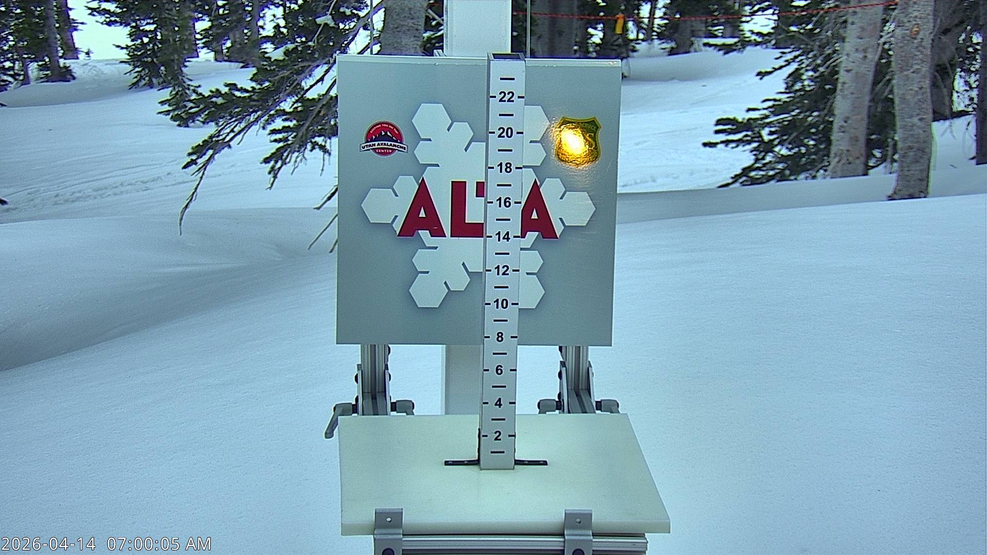 Alta Ski Area snow stake cam