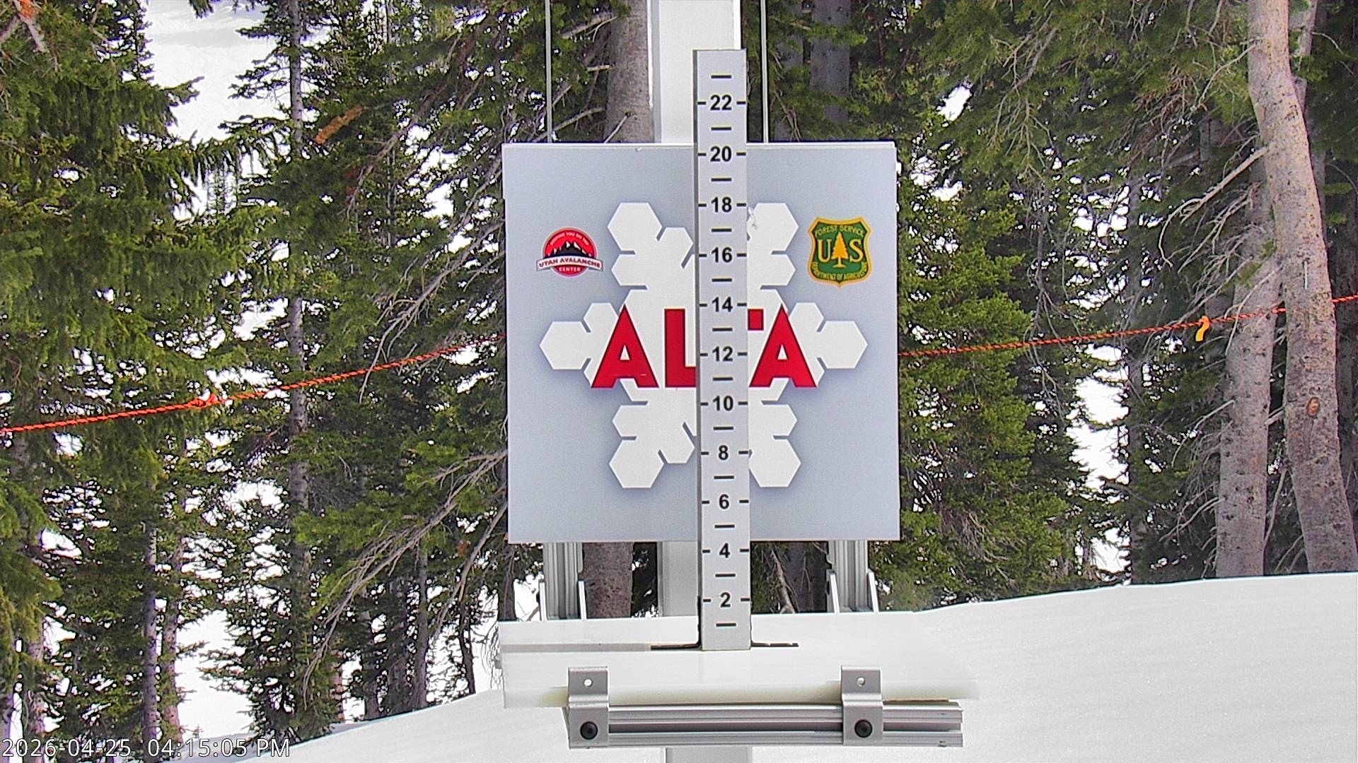 Alta Ski Area snow stake cam