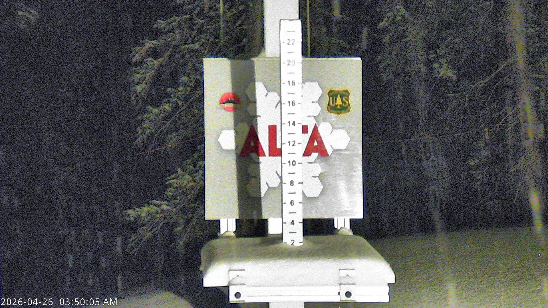 Alta Ski Area snow stake cam
