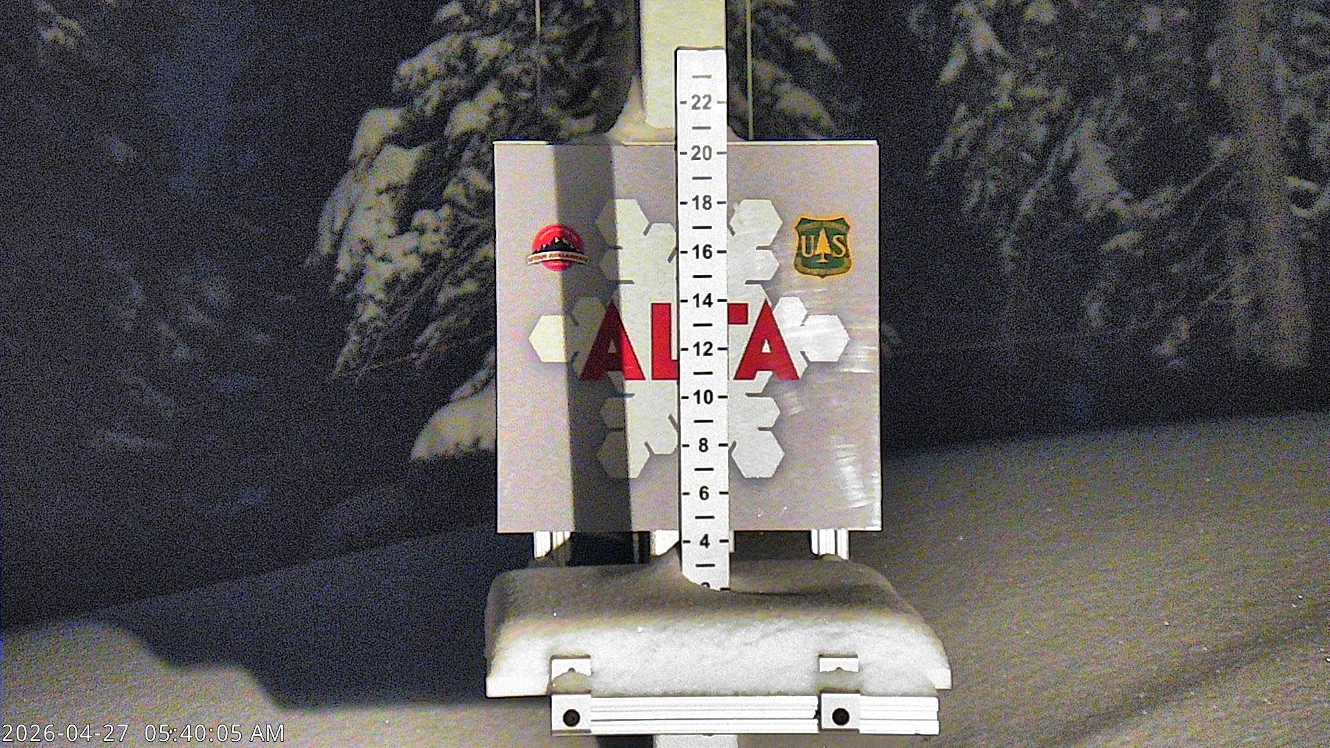 Alta Ski Area snow stake cam