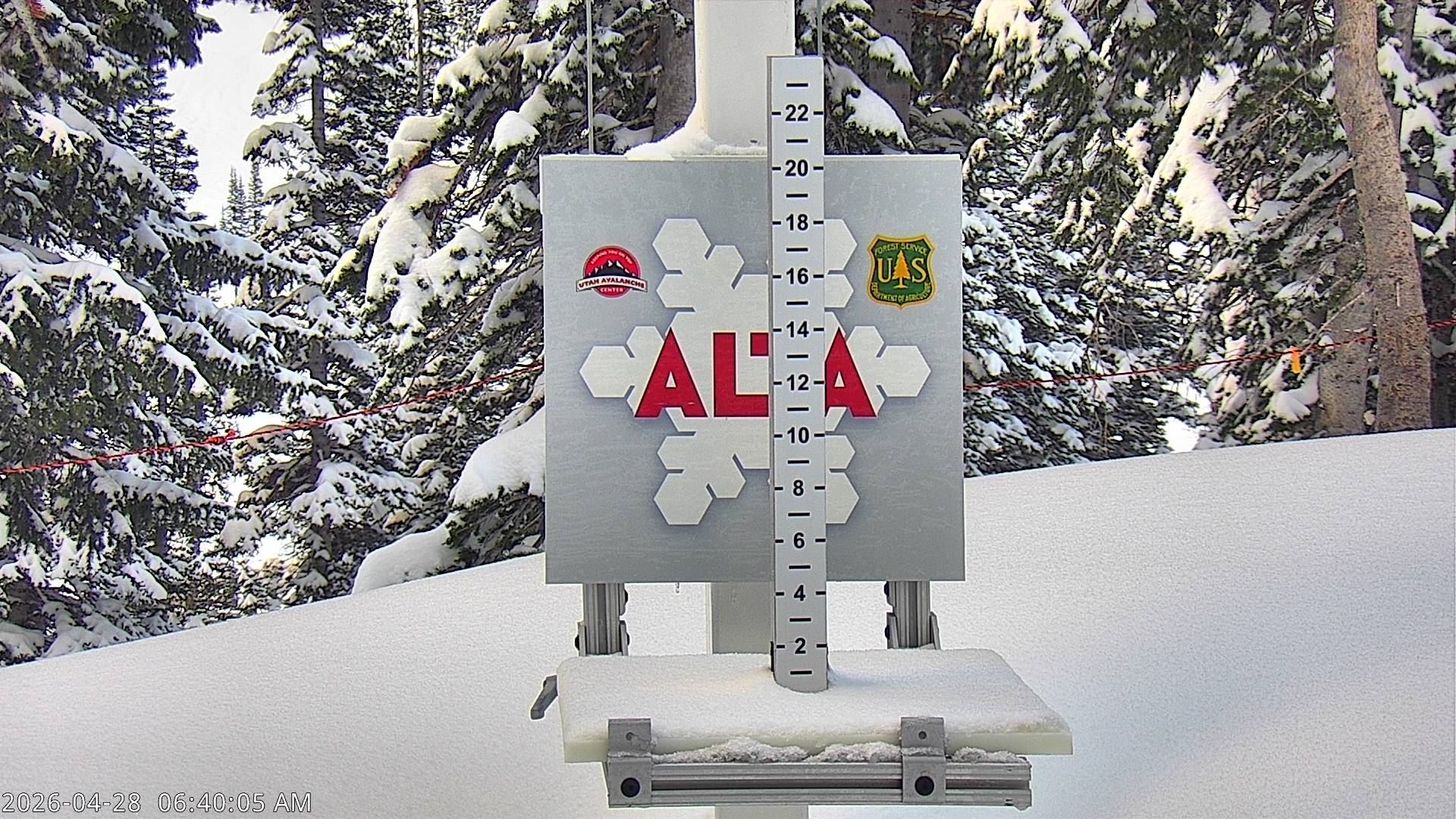 Alta Ski Area snow stake cam