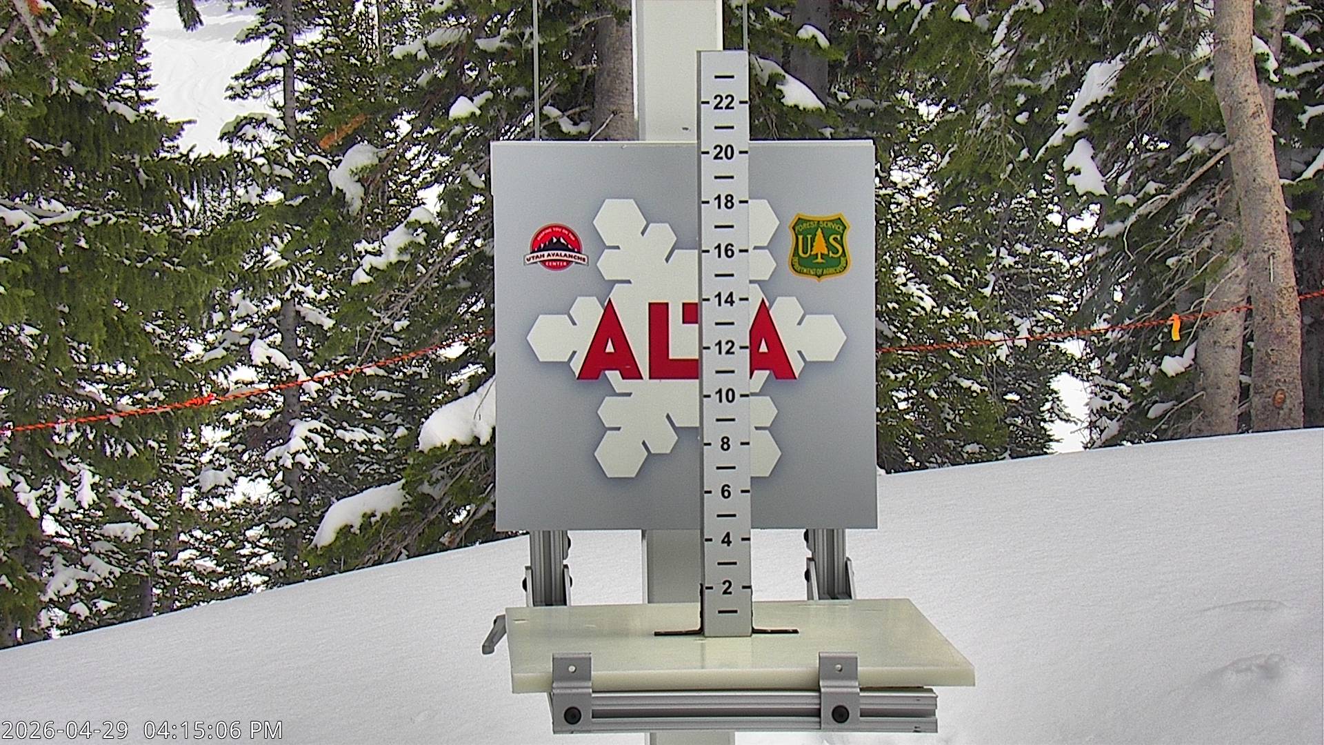 Alta Ski Area snow stake cam