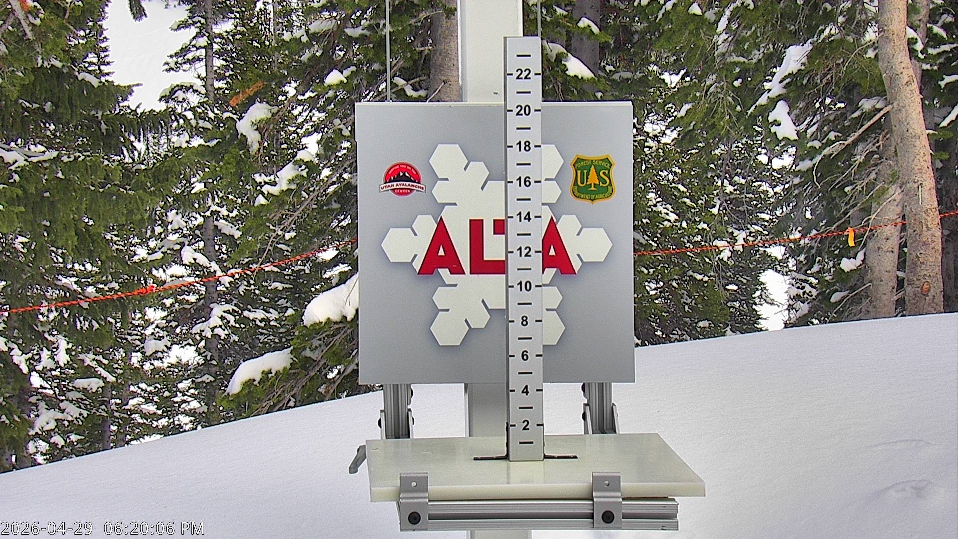 Alta Ski Area snow stake cam