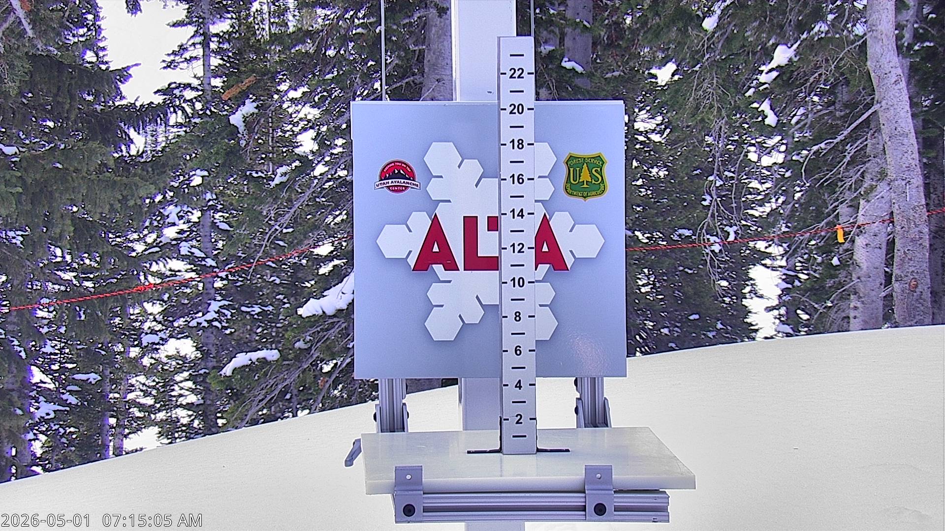 Alta Ski Area snow stake cam