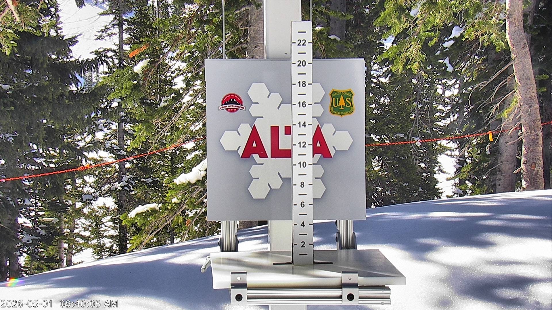 Alta Ski Area snow stake cam