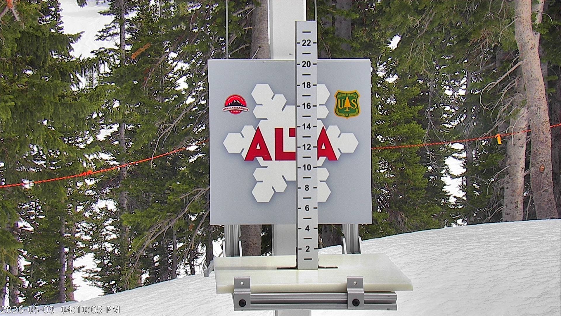 Alta Ski Area snow stake cam