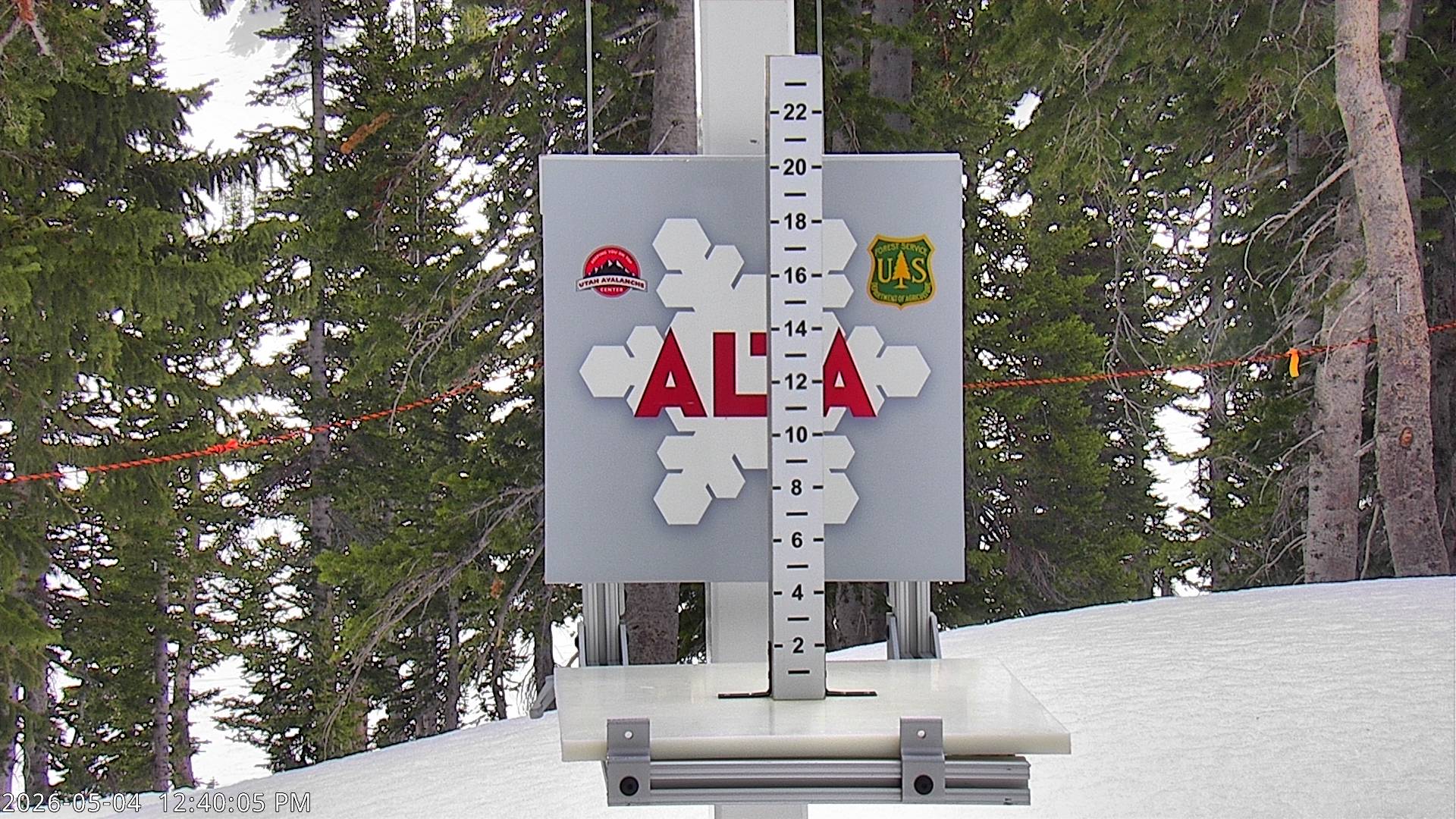 Alta Ski Area snow stake cam