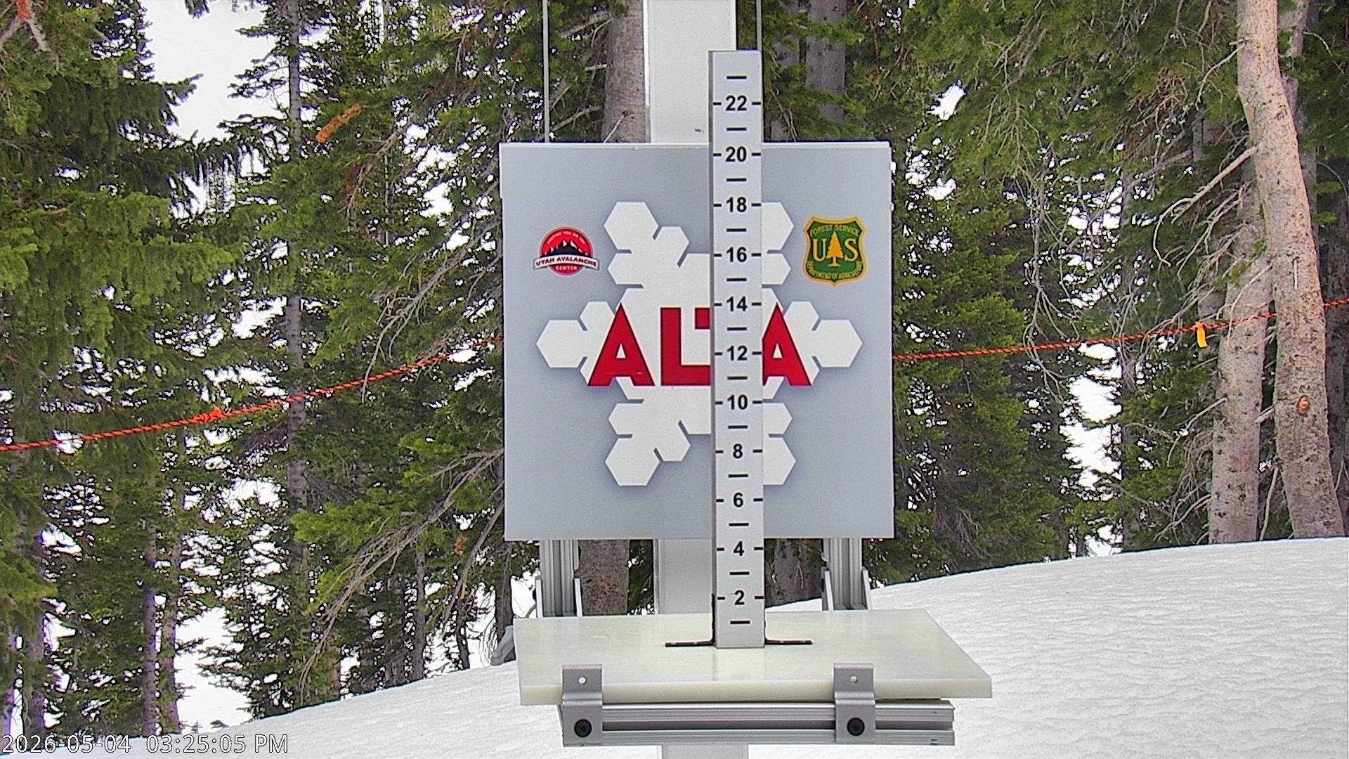 Alta Ski Area snow stake cam