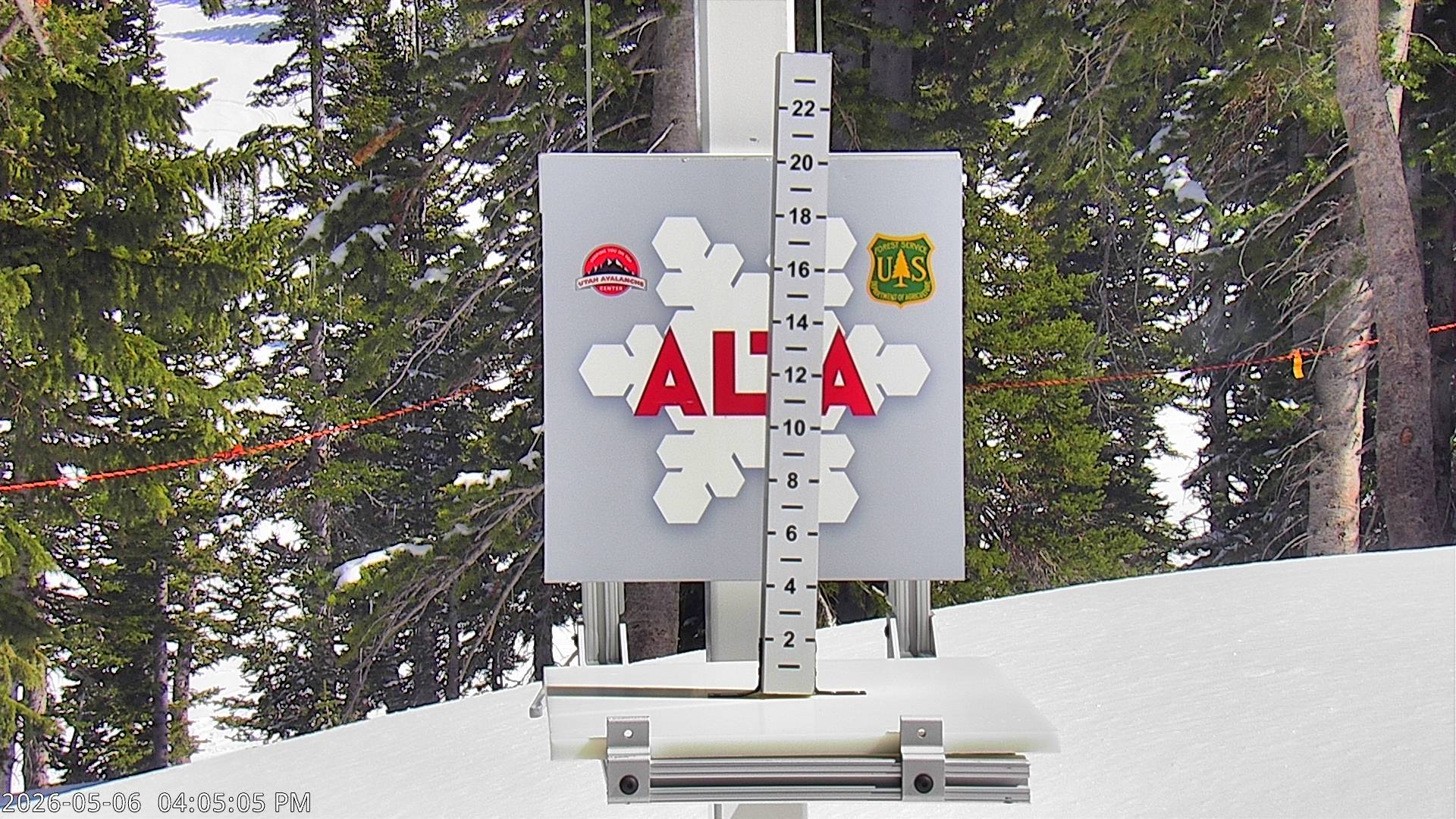 Alta Ski Area snow stake cam