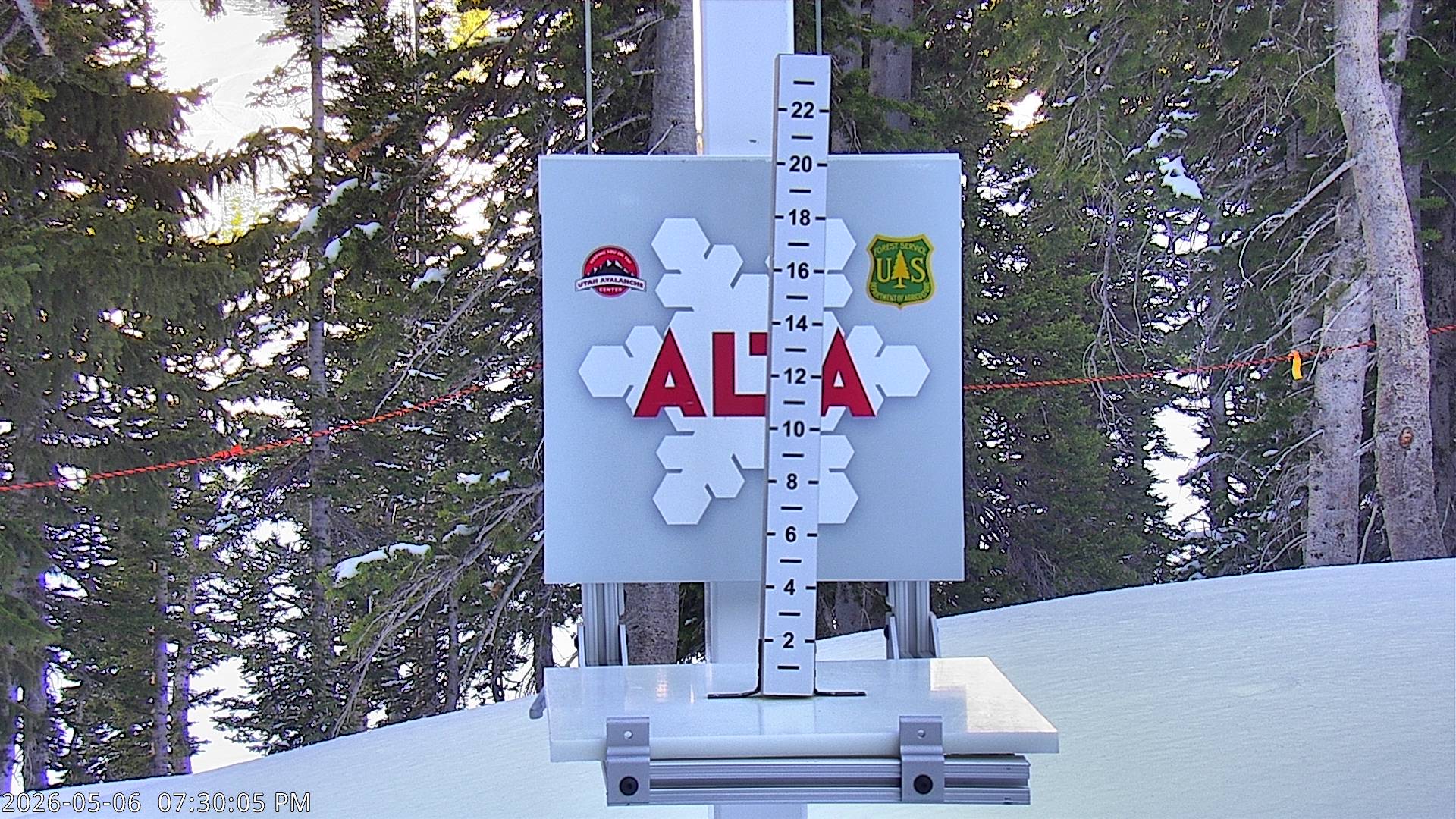 Alta Ski Area snow stake cam