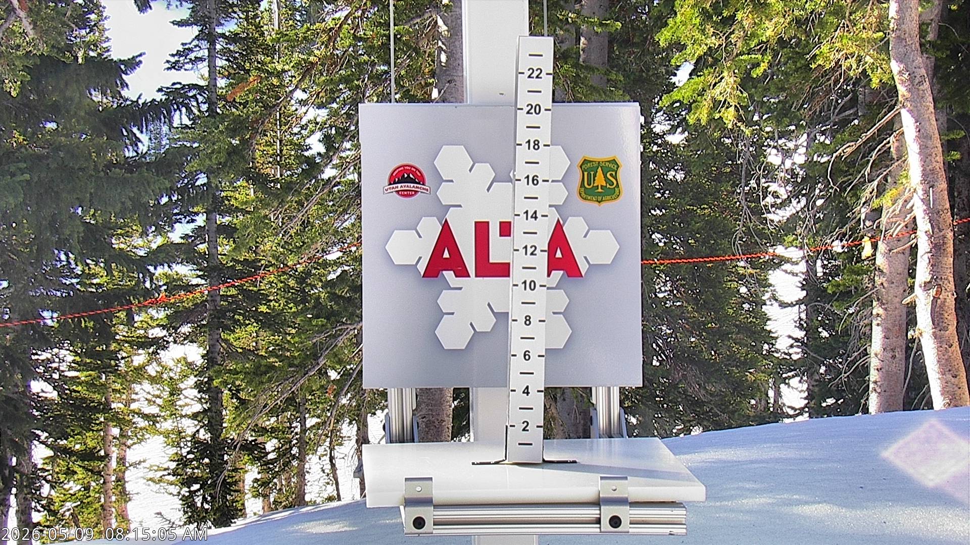 Alta Ski Area snow stake cam