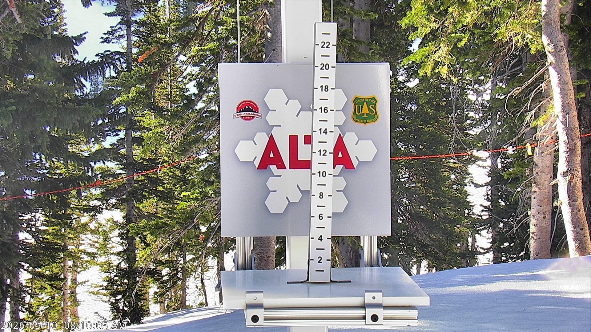 Alta Ski Area snow stake cam