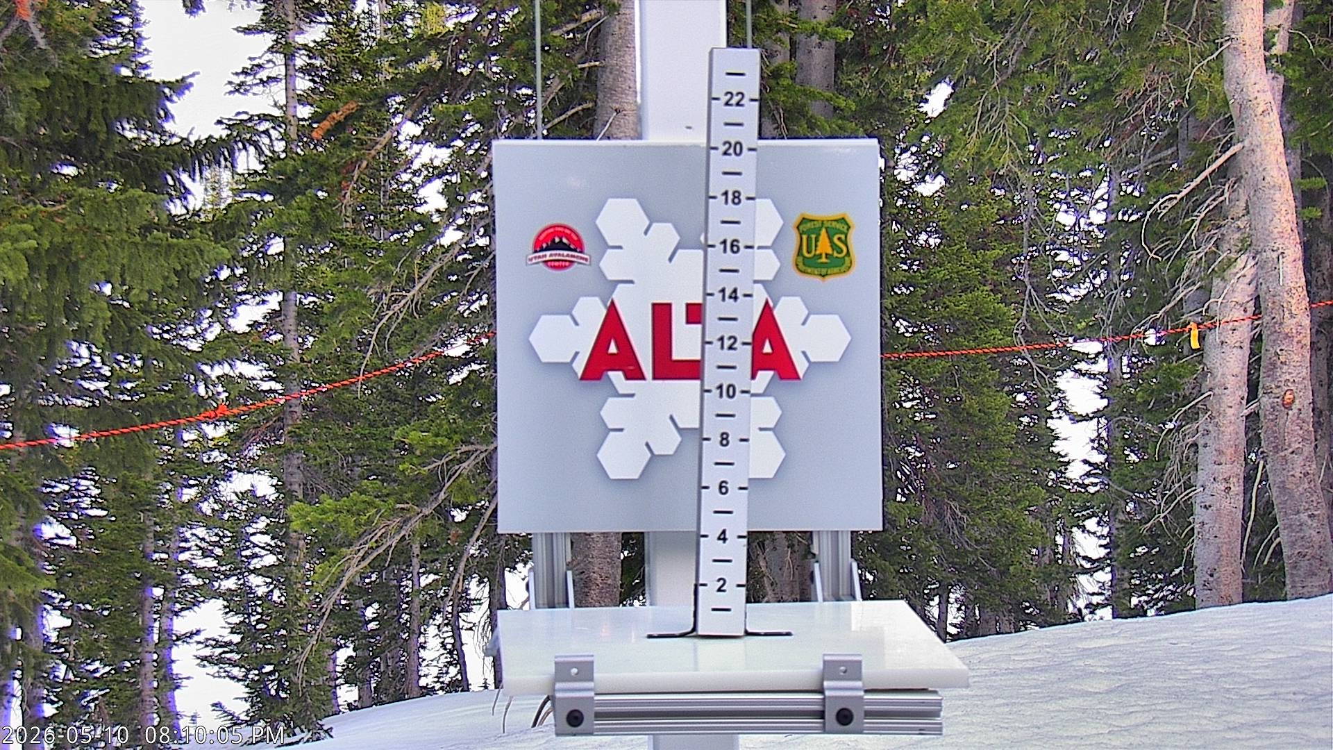 Alta Ski Area snow stake cam