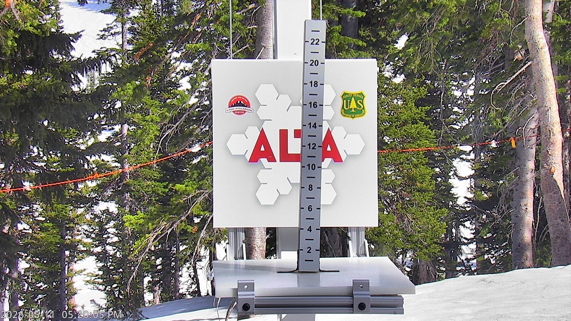 Alta Ski Area snow stake cam
