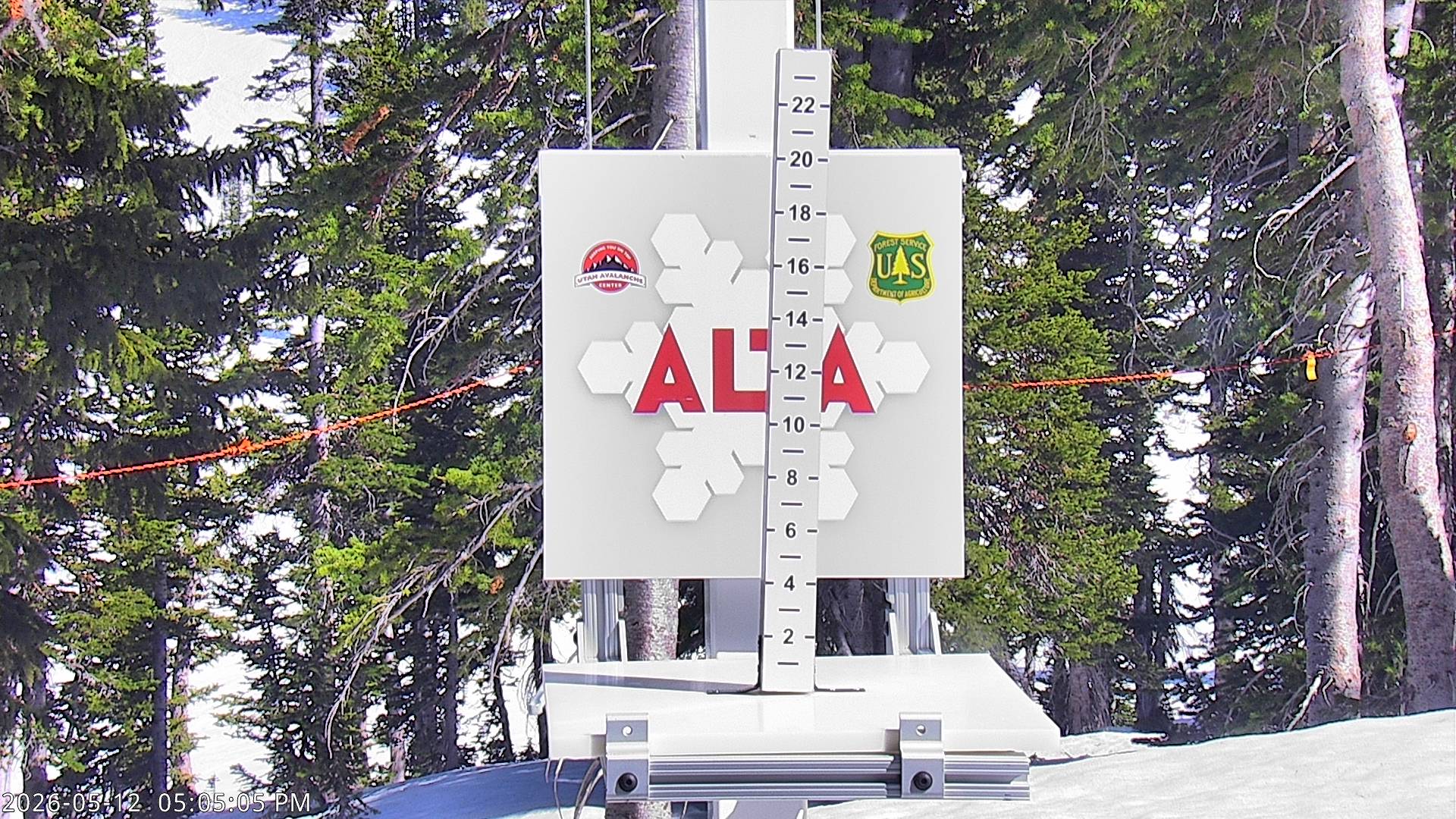 Alta Ski Area snow stake cam