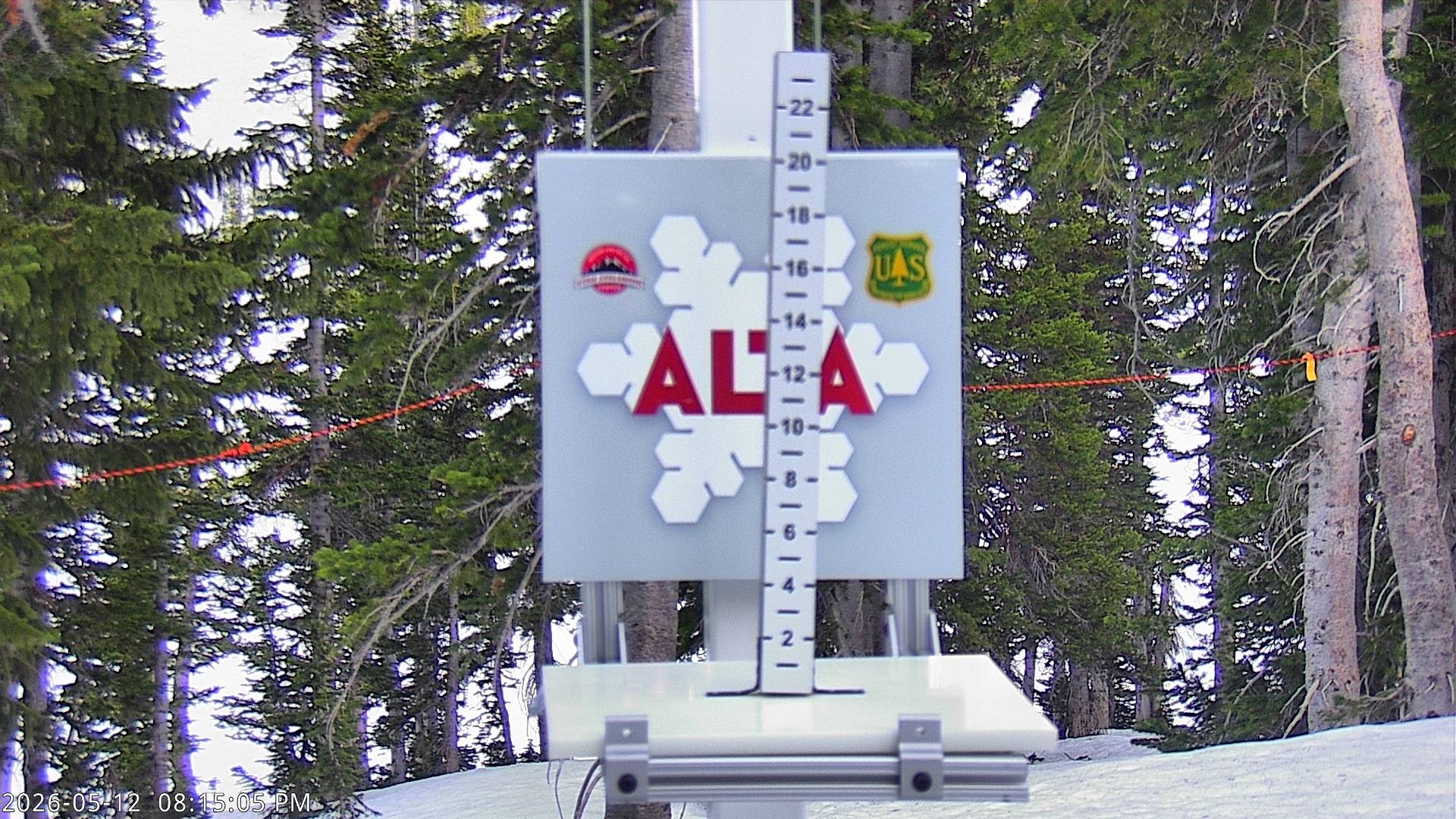 Alta Ski Area snow stake cam