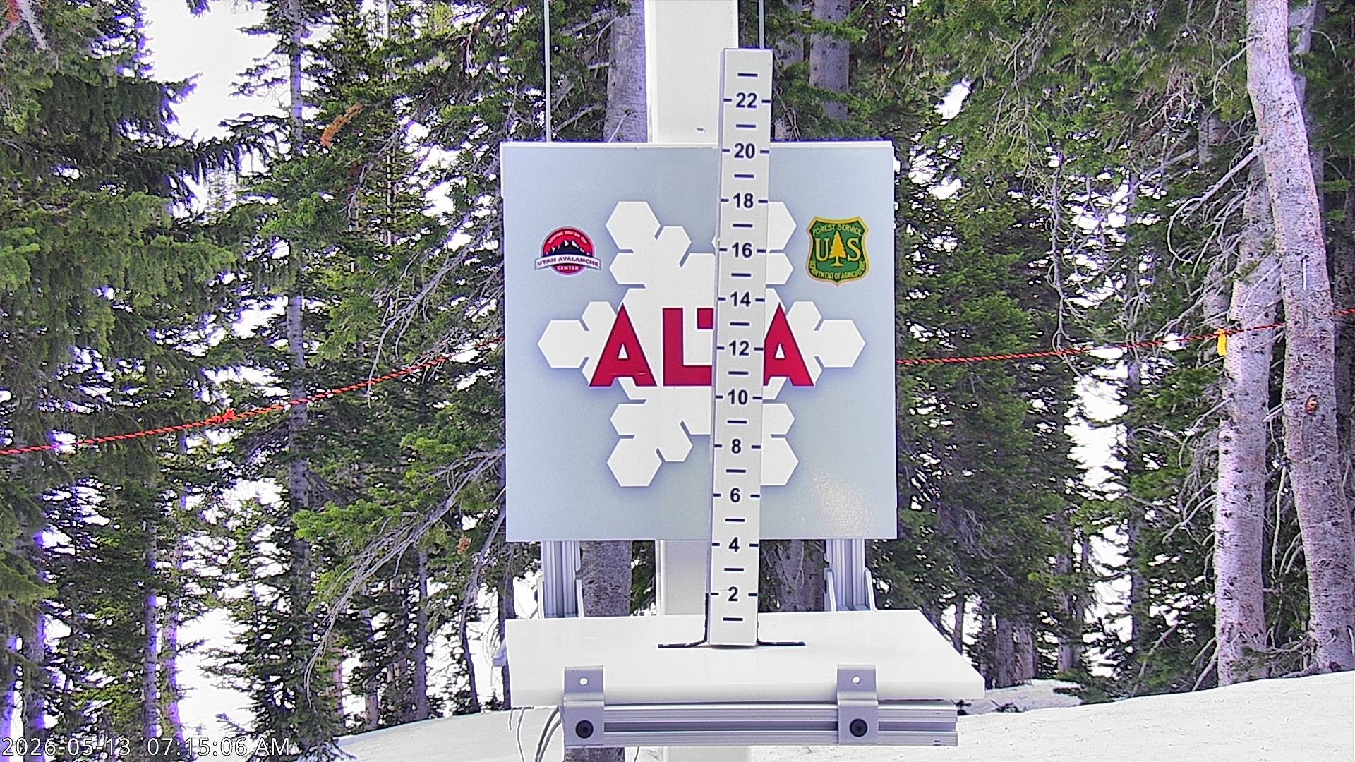 Alta Ski Area snow stake cam