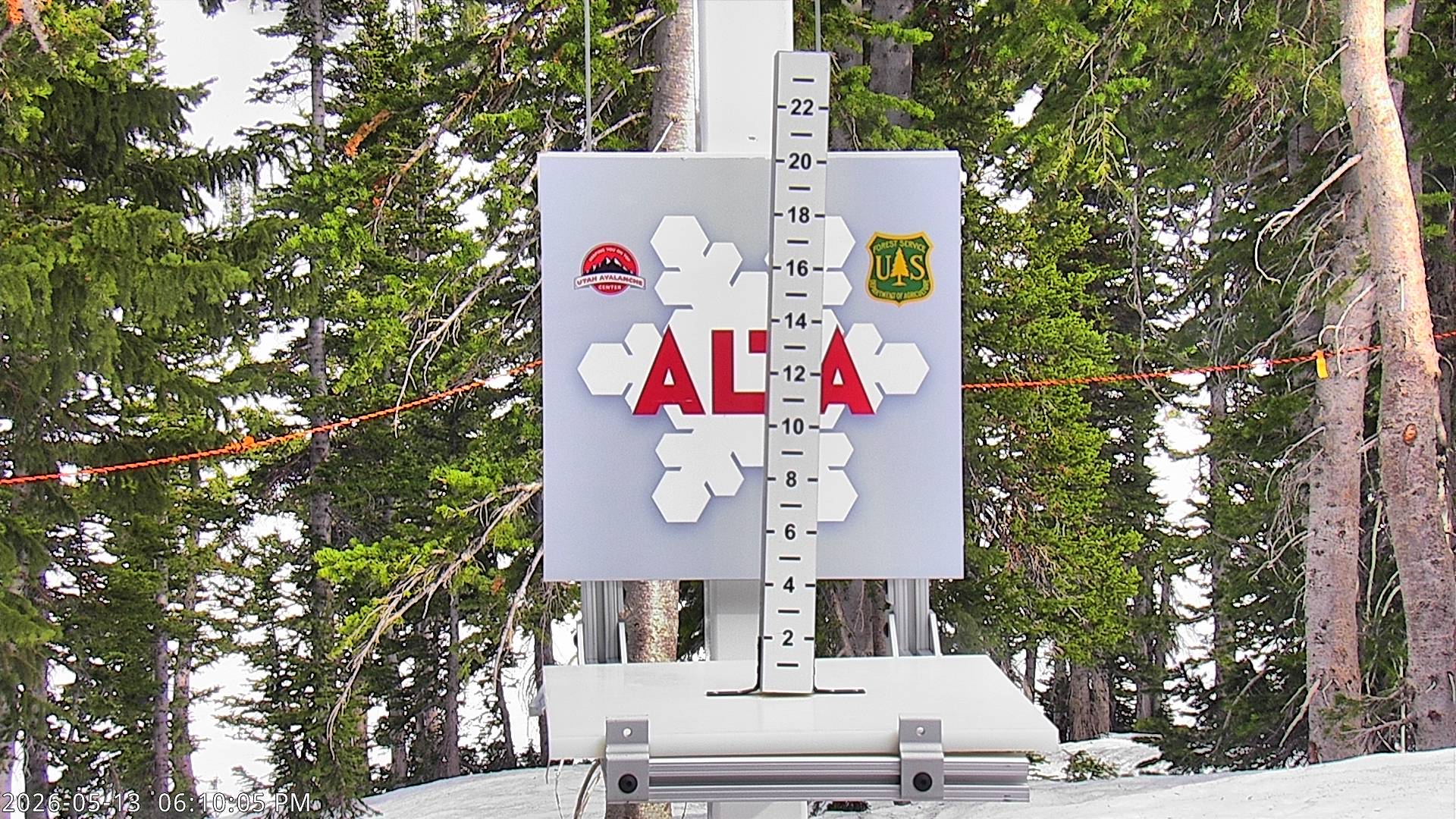 Alta Ski Area snow stake cam