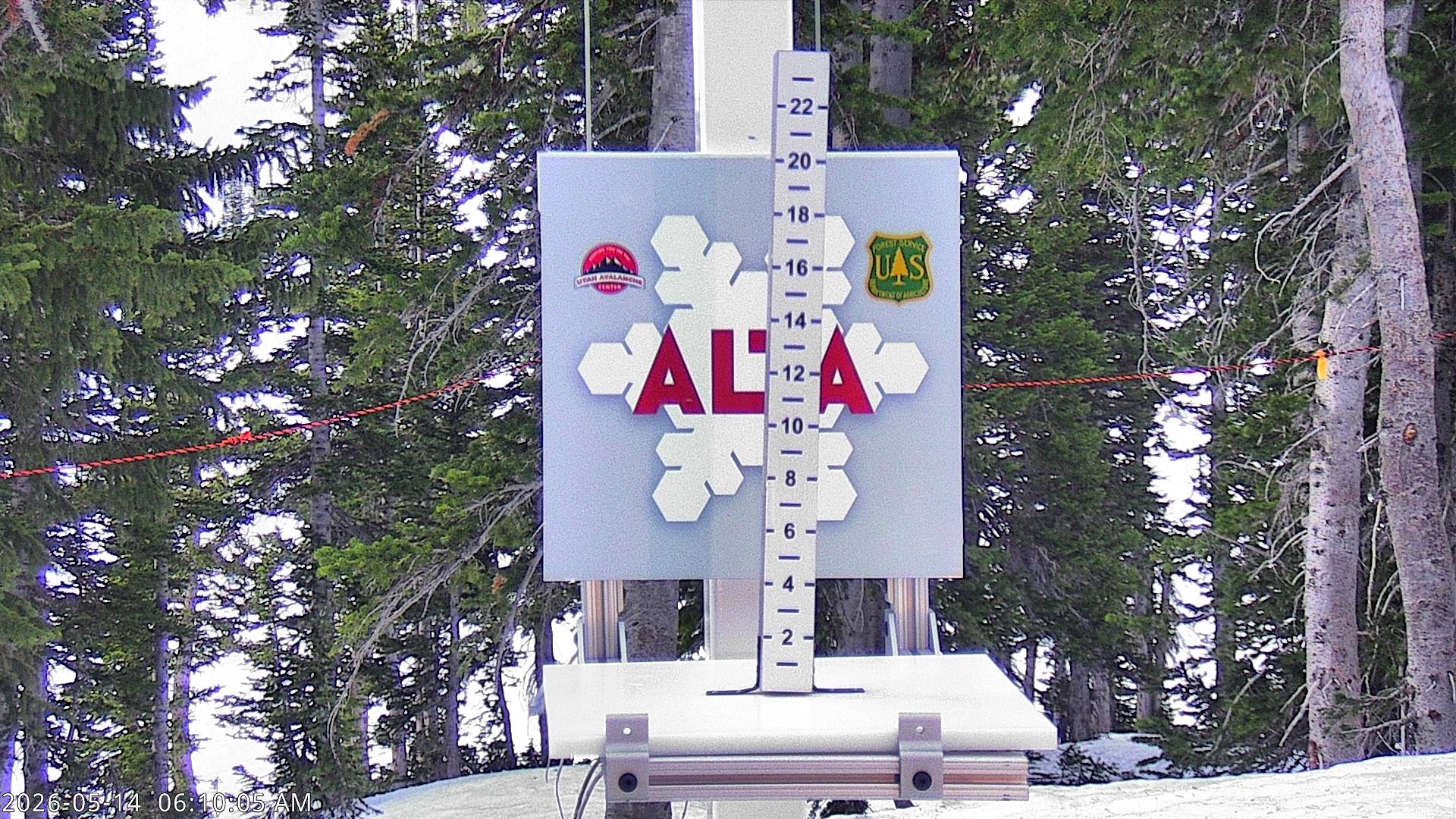 Alta Ski Area snow stake cam
