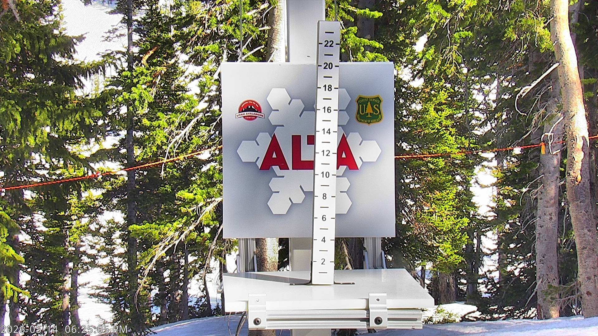 Alta Ski Area snow stake cam