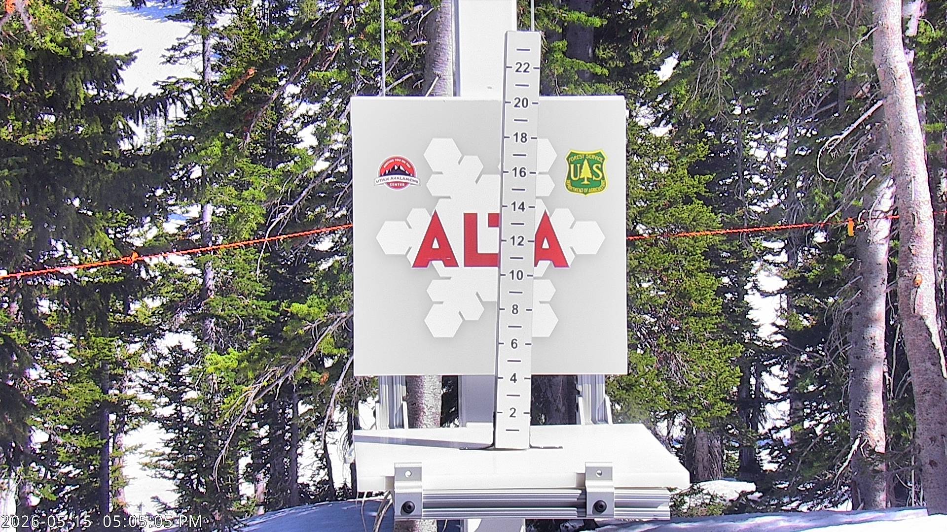 Alta Ski Area snow stake cam