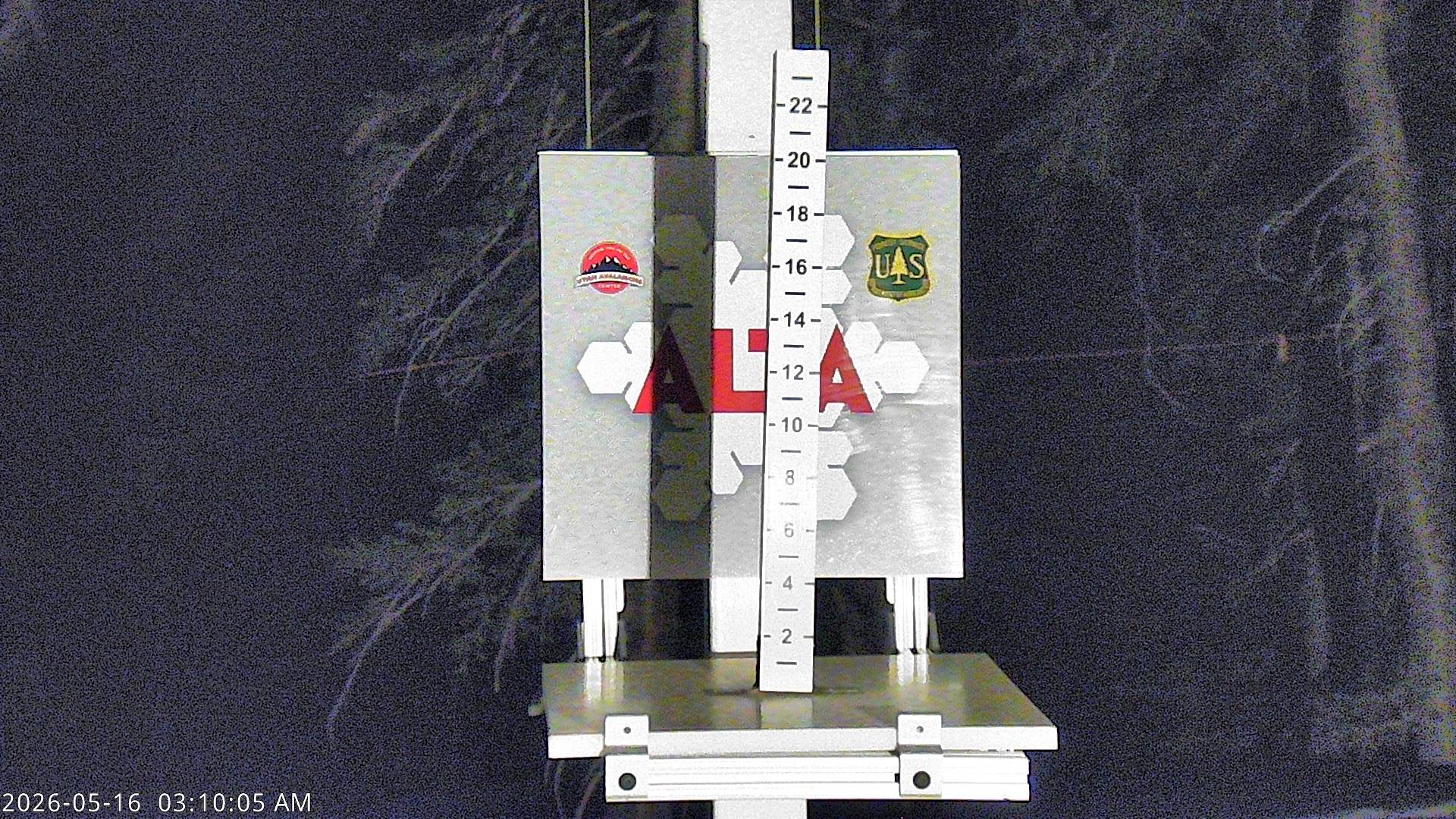 Alta Ski Area snow stake cam